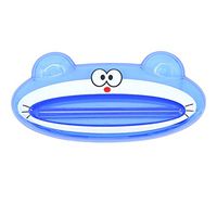 PASOW Cartoon Animal Plastic Frog Cat Panda Pig Shaped Toothpaste Cream Squeezers (Clear Blue Cat)