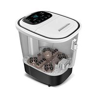 Foot Massagers Foot Bath, Footbath, Automatic Heating, Thermostatic Foot Massage Machine, Electric Massage Machine, Household deep bathet Massage Tools (Color : White, Size : 453839cm)