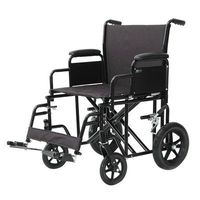 22" Heavy Duty Transport Chair Color: Black