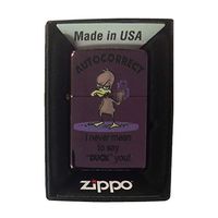 Zippo Custom Lighter - Abyss Purple Auto Correct Duck