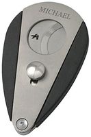 Personalized Xi3 Rubberized Black Cigar Cutter with Free Laser Engraving