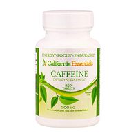 Caffeine Pills – Energy Focus and Endurance Booster, Maximum Potency 200mg Per Serving by California Essentials (250 Tablets)