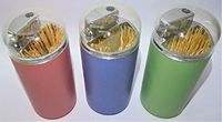 5 Eclipse Toothpick Holder Pastel Novelty Lighters, Refillable Butane Lighter, Child Resistant 1612-5