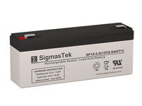 SigmasTek SP12-2.9 - 12V 2.9AH F1 SLA Battery - Replaces: PS-1229-F1, PM1229, RB1229, CP12-2.6