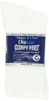 Diastar Comfy Feet Diabetic Socks, White, 9-11, 3 pack