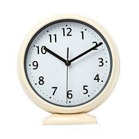 Exquisite Appearance Modern Clock Battery Operation Non-Scale Clock Mute Desktop Creative Mute Clock Simple Metal Table Clock Bedroom Desk Sitting Clock Clear Picture (Color : White)