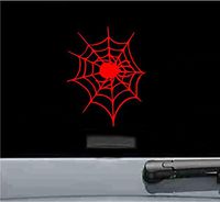 Spider on web Vinyl Decal Sticker (RED)