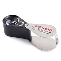 Reading magnifier Jewelry Identification Magnifier 30x LED Light UV Violet Foldable HD Optical Lens Rotary Telescopic for the Identification of Jewelry and Jade Antique Porcelain Ornamental inspection