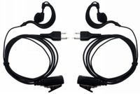 SUNDELY 2 X Clip-Ear Ear Hook Headset/Earpiece with PTT for Icom 2 Two Way Radio IC-12A IC-A1 IC-F11S IC-P4A 2-pin