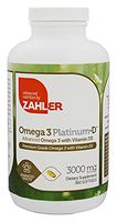 Zahler Omega 3 Platinum D Advanced Omega 3 with Vitamin D3 3000 mg 360 Softgels