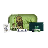 Zig Zag White Rolling Papers (2 Packs), Zig Zag 70mm Cigarette Roller, Zig Zag Hemp Rolling Tray, Quintessential Tips (2 Packs), and Pouch - 7 Items - Bundle