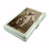 Perfection In Style Metal Cigarette Case with Built in Lighter Vintage Creepy Clowns Design 004