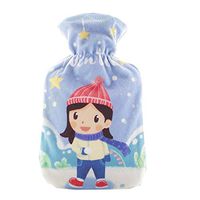 500ML Small Washable Rectangular Hot Water Bottle with Cover - B01