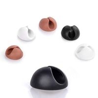 Cable Clips - 6 Pack Adhesive Cord Hooks - Wire Holder System - Cord Organizer - Cable Management - Home, Office, Cubicle, Car, Nightstand, Desk Accessories - Gift Ideas Men, Women, Dad, Mom, Him, Her