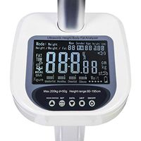 ZYY Fat Analyzer Electronic Scales, Ultrasonic LCD Backlight Display Height Adjustable Digital Body Weight Health 200KG