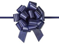 Navy Blue Flora Satin 4" Pull Bows (50 Pack )