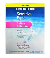 Bausch & Lomb Sensitive Eyes Plus Saline Solution, 24 Fl. Oz (Pack of 2)