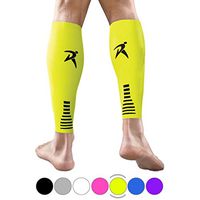 Calf Compression Sleeves Men Women Shin Splints Running (Pair Fluorescent) (XL)