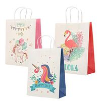 Billion times 8.3" * 3.9" * 11" Multi-Colored Large Paper Bags with Handle for Party, Shopping, Gift, Merchandise, Carry, Retail(Pack of 12)
