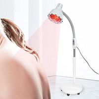 Infrared Heat Lamp with Rolling Wheels, 275W Adjustable Temperature Infrared Light Heating Lamp Muscle Pain Reduce Massage Lamp