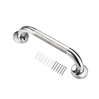 uxcell 1-inch Dia 12-inch Length 304 Stainless Steel Shower Grab Bar w Knurled Grip Surface