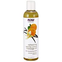NOW Solutions, Refreshing Vanilla Citrus Massage Oil, Skin Rejuveating Blend, Supple Skin, 8-Ounce
