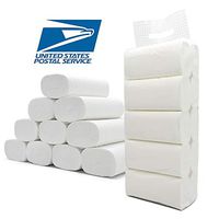 Toilet Paper, 10 Roll Toilet Tissue Compact Coreless 4-Ply Paper Towel Recycled Degradable Tissue Roll Soft Highly Absorbent Hand Towel Roll Paper Roll Tissue Automatically If Order More
