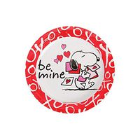Peanuts Valentine's Day Paper Dessert Plates 'Snoopy Be Mine'