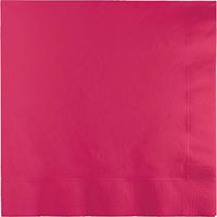 Club Pack of 250 Hot Magenta Premium 3-Ply Disposable Dinner Party Napkins 8.75"