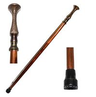 Walking Stick Brass Head Handle Crafted Wooden Staff Handmade Collectible Nautical Folded Walking Stick, Affordable Gift Decorative Walking Cane Fashion Statement for Men/Women/Seniors