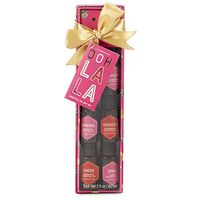 Charming Charlie Essential Oil Gift Set - Aromatherapy, Assorted Fragrance - Wellness Kit, Pack of 6 - Pink/Red