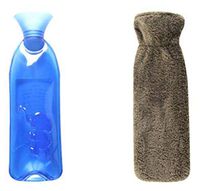 Safe PVC Hot Water Bottle with Cover Keep Warm for Adult Or Child 1.0 Litre(Anti-scalding #04)