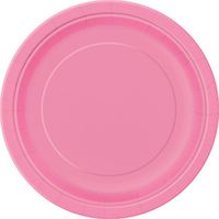 Hot Pink Paper Cake Plates, 50ct