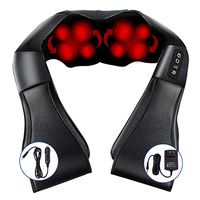 Flexispot Shiatsu Neck Back and Shoulder Massager Waist Foot Massage with Heat Deep Kneading Tissue for Muscles Pain Relief Relax in Car Office Home Gifts for for Men/Women/Mom/Dad