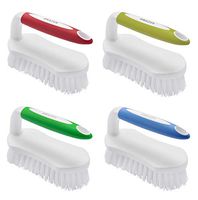 Amazer 4-Pack Scrub Brush Comfort Grip & Flexible Stiff Bristles Heavy Duty for Bathroom Shower Sink Carpet Floor