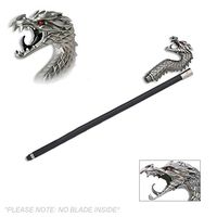 Stare of The Dragon Walking Cane Staff Mobility Stick 35 Inch Long Stylish
