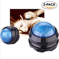 Manual Massage Ball Pain Relief Roller Massager 2-Pack Self Massage Therapy and Relax Full Body Tools for Sore Muscle, Head, Shoulders, Neck, Upper Back, Arms, Legs, Feet (Blue)
