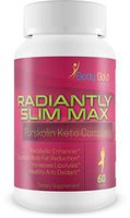 Radiantly Slim - Max - Forskolin Keto Complete - Antioxidant Combination & Metabolic Enhancer - Supports Body Fat Reduction - Use This Dual Action Weight Loss Antioxidant Formula to Burn Fat