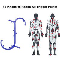 Mxl-Fitness New Thera Cane Back Hook Massager Neck Self Muscle Pressure Stick Tools Manuel Trigger Point Massage (Color : Blue)