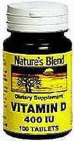 Nature's Blend Vitamin D3 400 IU Chewable Vanilla Flavor 100 Tablets