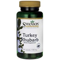 Swanson Turkey Rhubarb Colon Digestive Wellbeing Herbal Supplement 500 mg 100 Capsules (Caps)