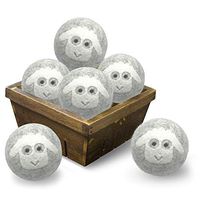 Wool Dryer Balls 3" XL 100% New Zealand Wool Organic Reusable Natural Fabric Softener Hypoallergenic Baby Safe and Unscented Chemical Free to Reduce Wrinkles & Static Cling, Shorten Drying Time -6Pack