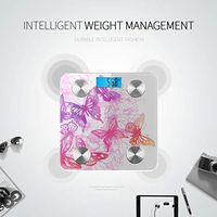 Butterflies with Glowing Firework and Sparkle Stars Digital Scales Body Digital Scales Body Body Mass Scale Tracks 8 Key Compositions Analyzer Sync with Fitness Apps 400 Lbs