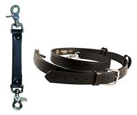 Boston Leather Bundle Two Items- Anti-Sway Strap for Radio Strap, Firefighter's Radio Strap (Black)