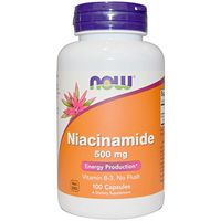 NOW Foods - Niacinamide 500 mg 100 caps (Pack of 4)