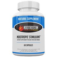 Nootrostim- Natural Stimulant to Speed Up Your Brain: Study Pills, Energy Boost Supplement & Best Alpha Brain Wave Smart Nootropics- 60 Capsules