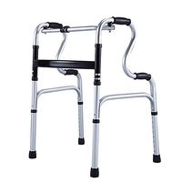 XHRHao Foldable Walker 8 Adjustable Height Levels Made of Aluminum Alloy Rollator Lightweight with Shower Chair Fuction Waterproof Portable Walk Assist for Elderly Silver (Color : Silver, Size : A)