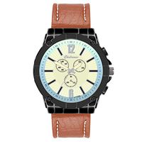 Mens Watches,Fxbar Fashion Leather Men's Quartz Watch Charming Luxury Casual Watch Clock Bracelet Watches (G)