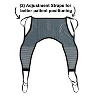 Patient Aid Padded U-Sling Without Head Support, Universal Patient Lift Sling, Size Medium, 600lb Capacity