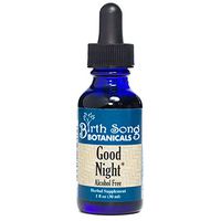 Birth Song Botanicals Good Night Tincture Natural Sleep Aid with Valerian, Non Habit-Forming, 1 oz.